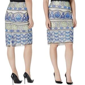ECI Pencil Skirt with Embellished Design SZ 12